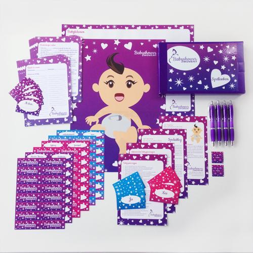 Babyshower spellendoos