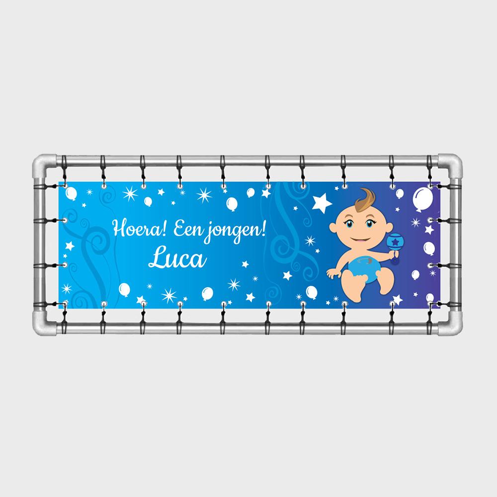Blauwe Baby Boy spandoek van Make My Moment