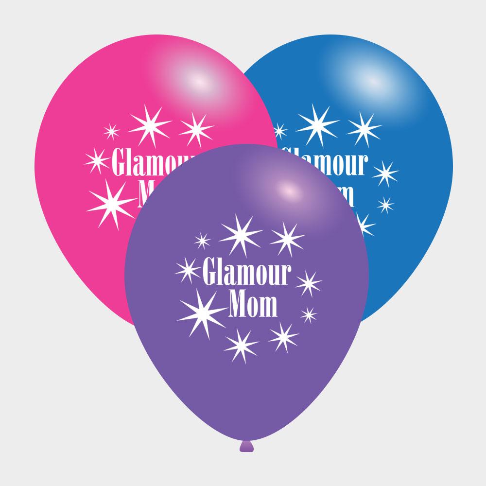 Babyshower versiering Glamour Mom ballonnen