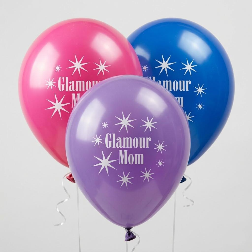 Babyshower versiering Glamour Mom ballonnen
