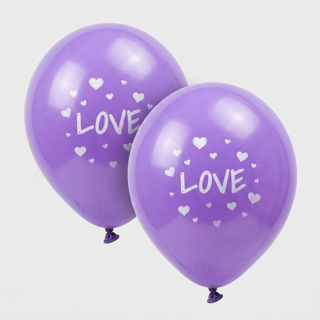 Paarse Love ballonnen