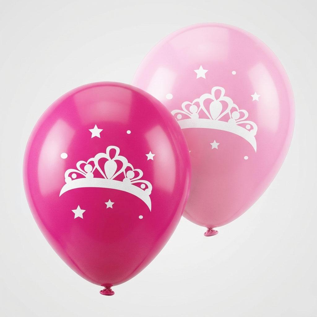 Prinses ballonnen donker en licht roze