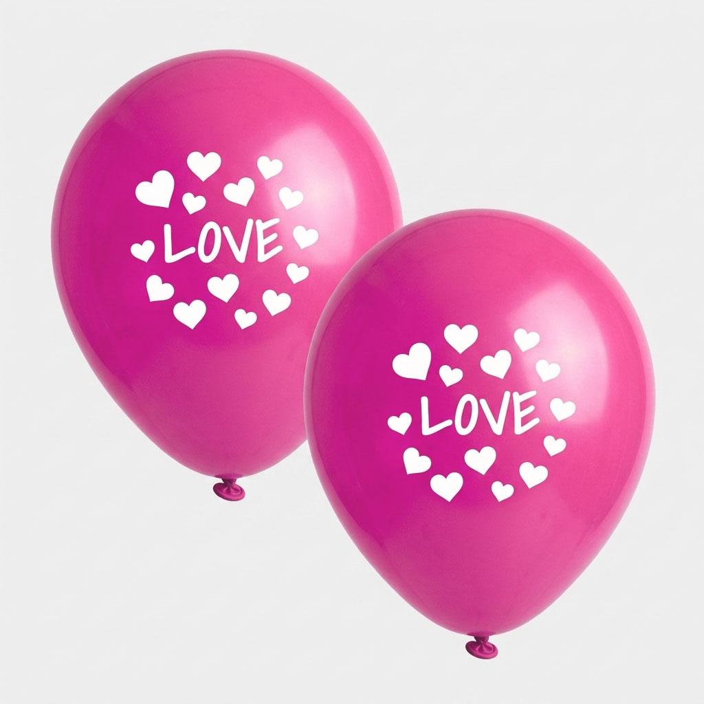Roze love ballonnen