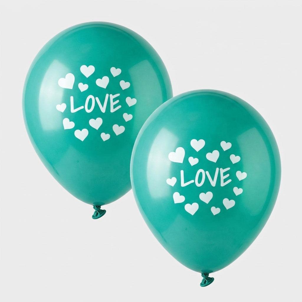 Turqoise Love ballonnnen