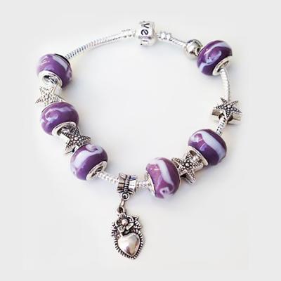 Bedelarmband Paars