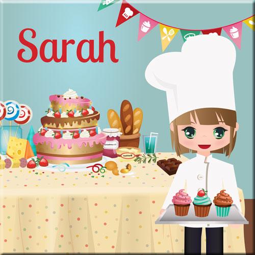 Canvas chefkok meisje