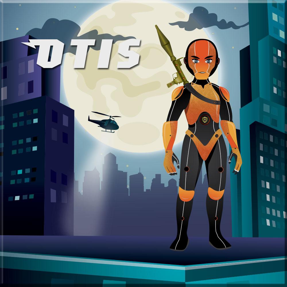 Canvas cyborg superhelden kinderfeest