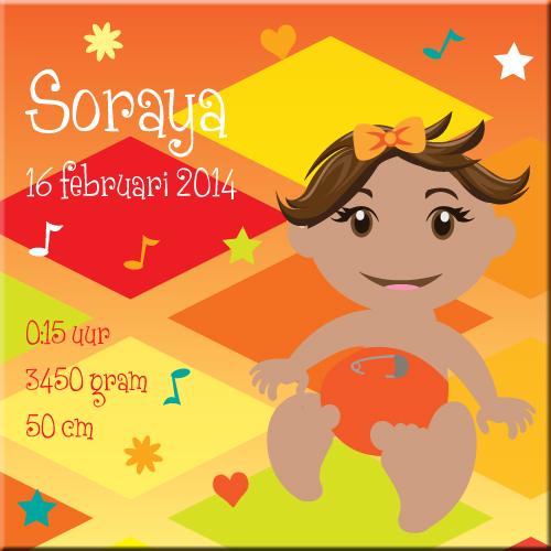 Canvas fun baby girl