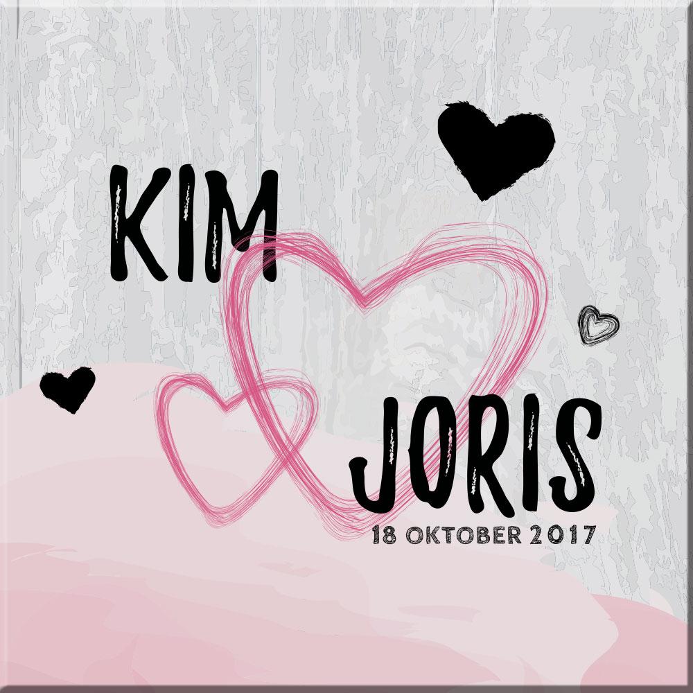 Love canvas voor trouwerij