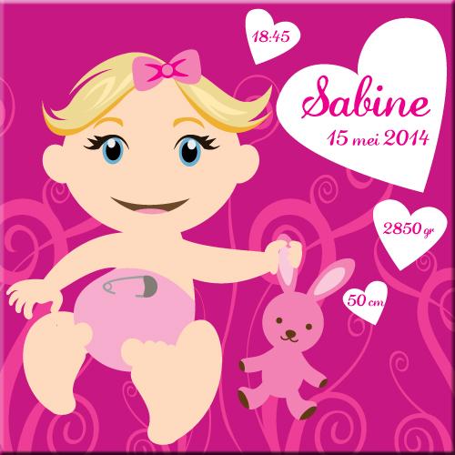 Canvas lovely baby girl