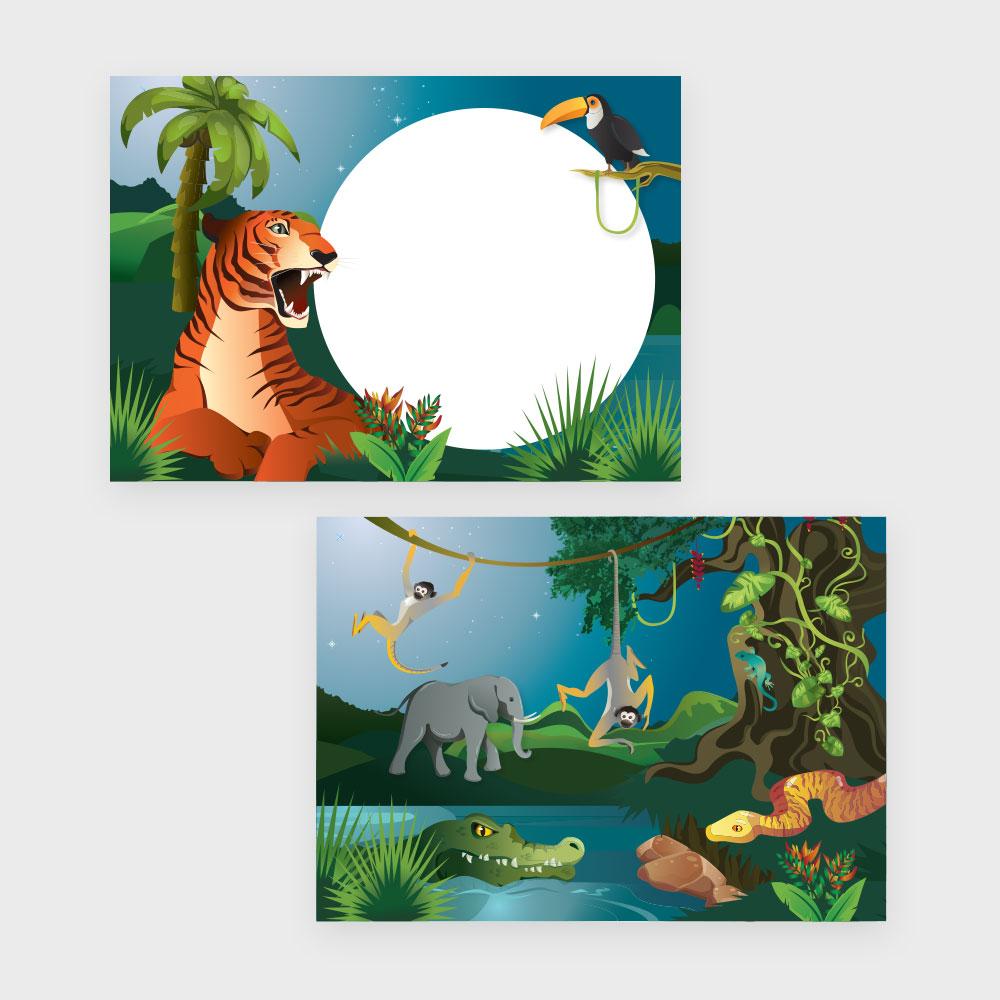 Dieren Jungle Traktatiekaartjes