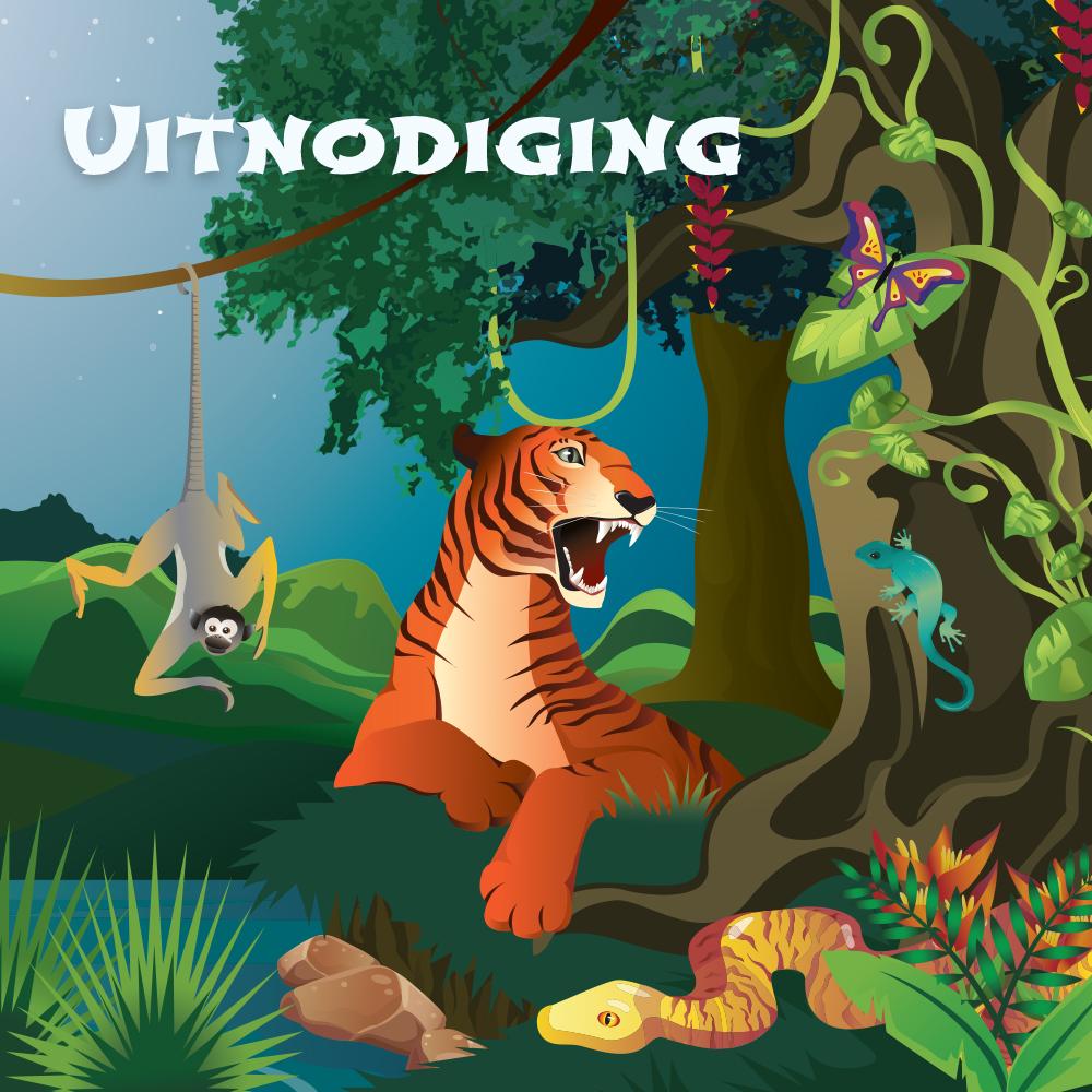 Dieren Jungle uitnodigingen