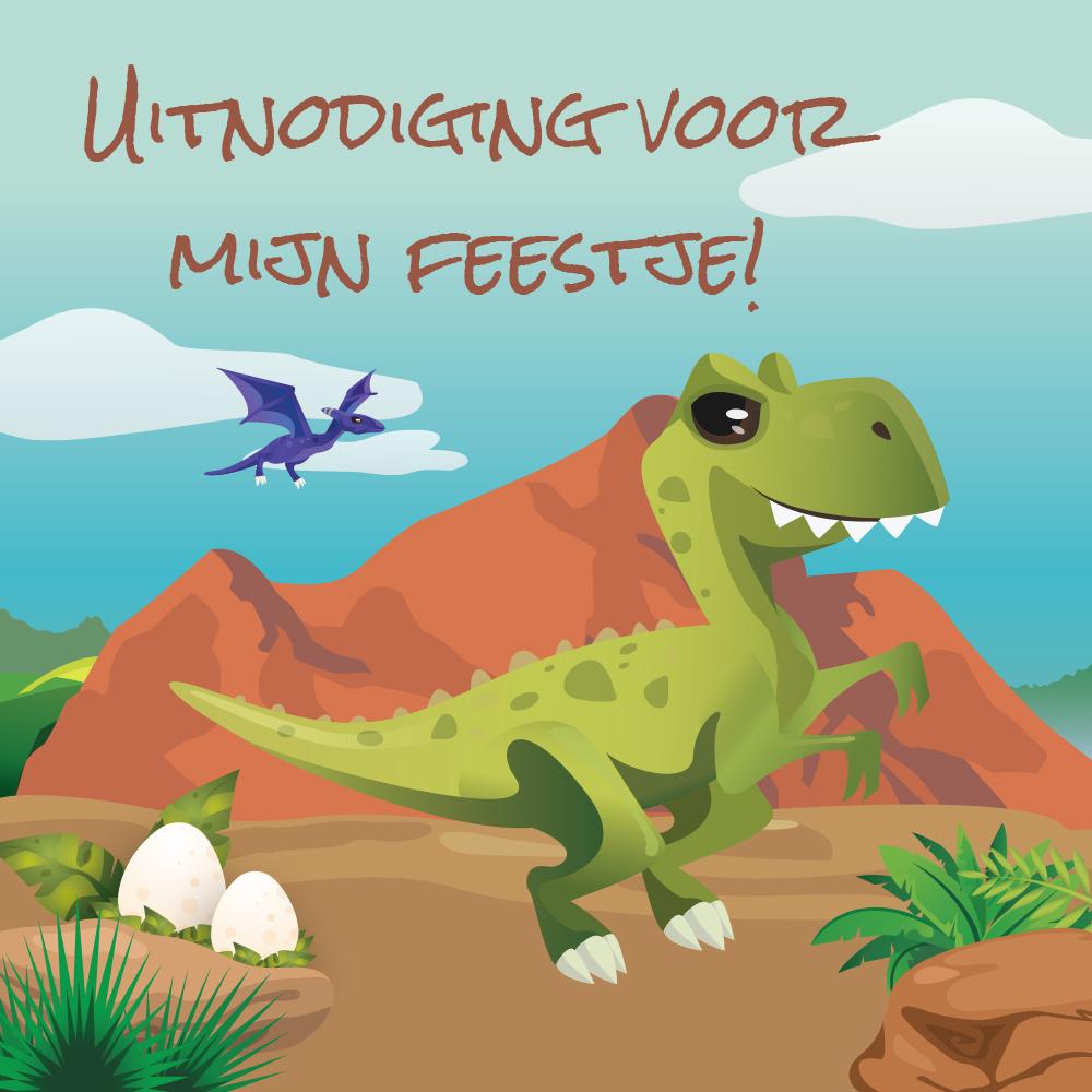 Dino uitnodigingen kinderfeest