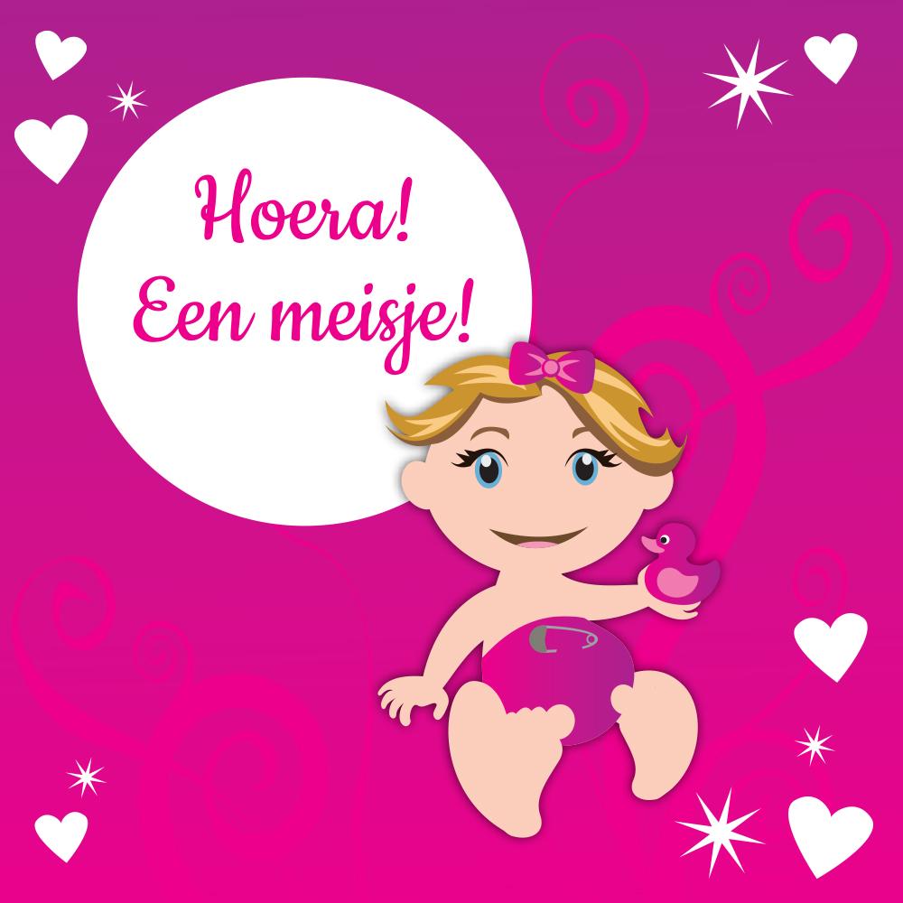 felicitatie kaartje meisje