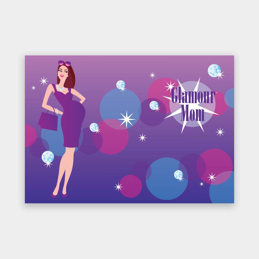 Glamour mom placemats voor babyshower