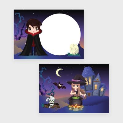 Traktatie kaartjes griezels