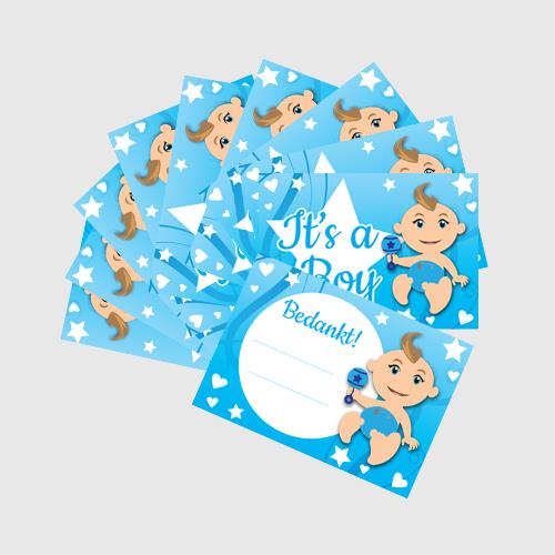 It's a Boy bedankkaartjes