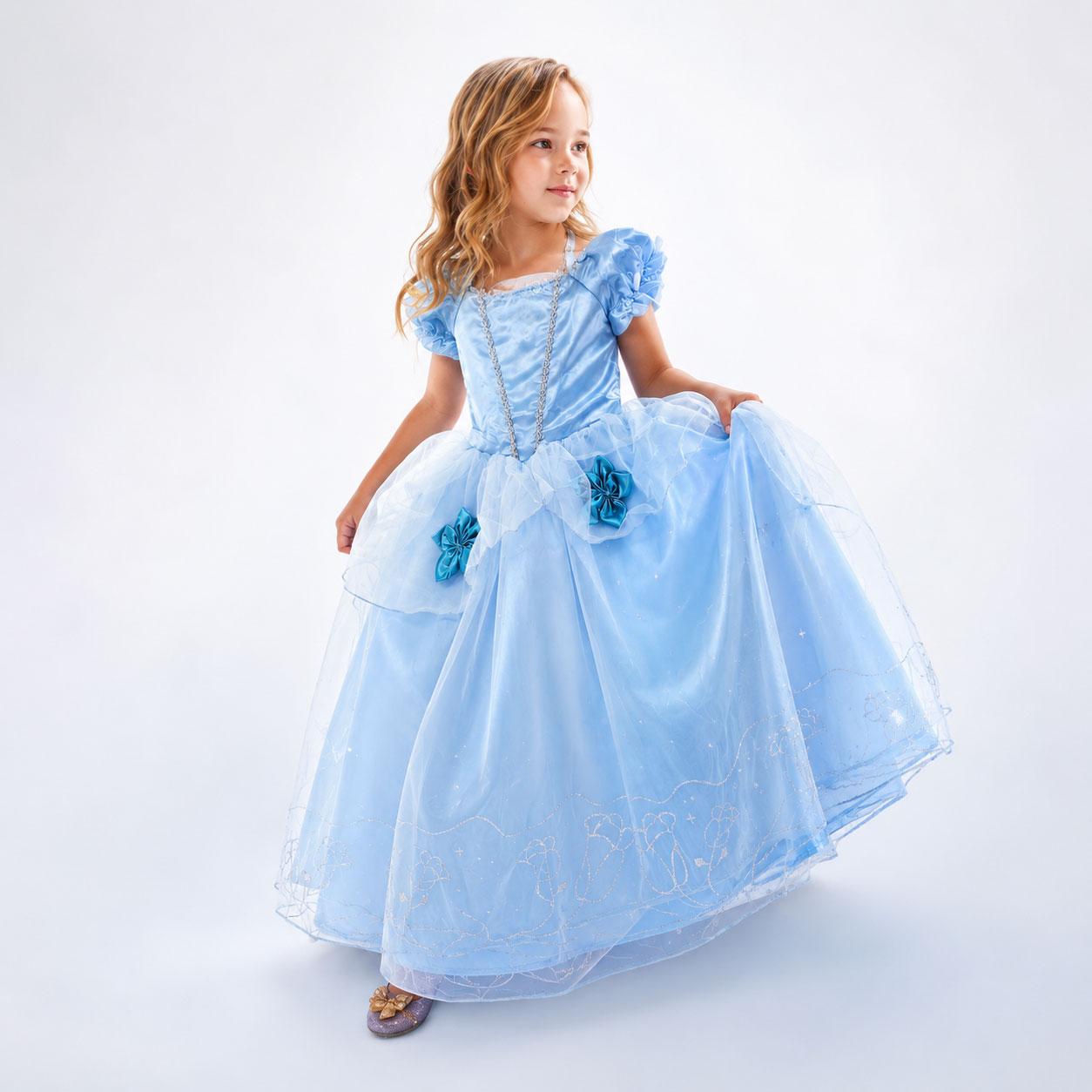 Prinsessen jurk blauw