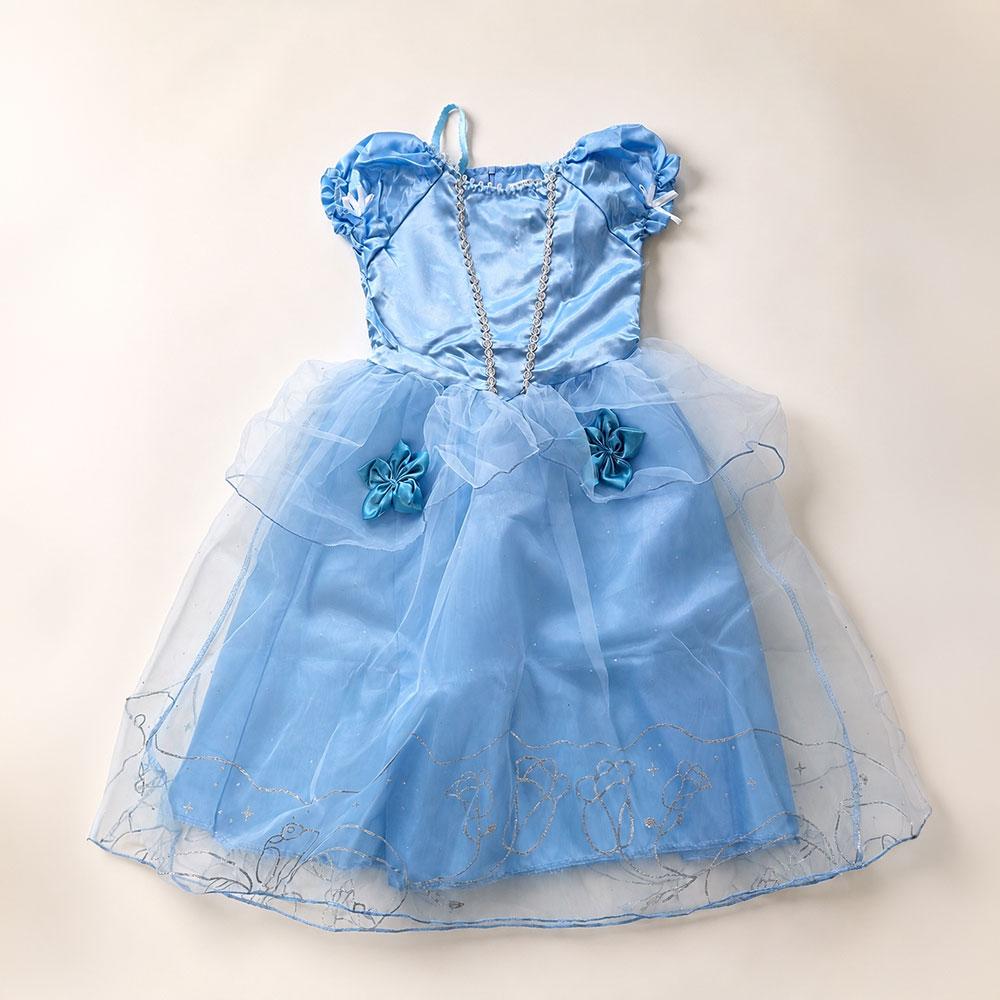 Prinsessen jurk blauw
