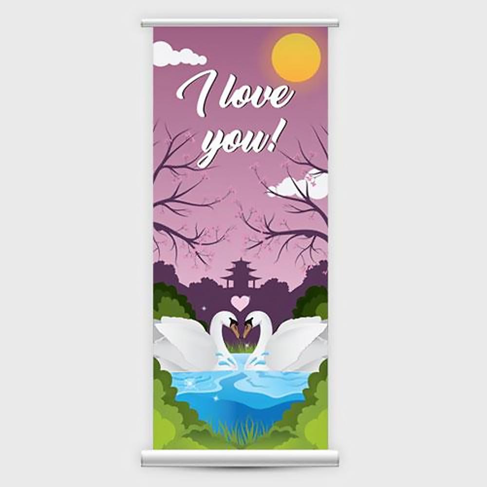 Love roll up banner