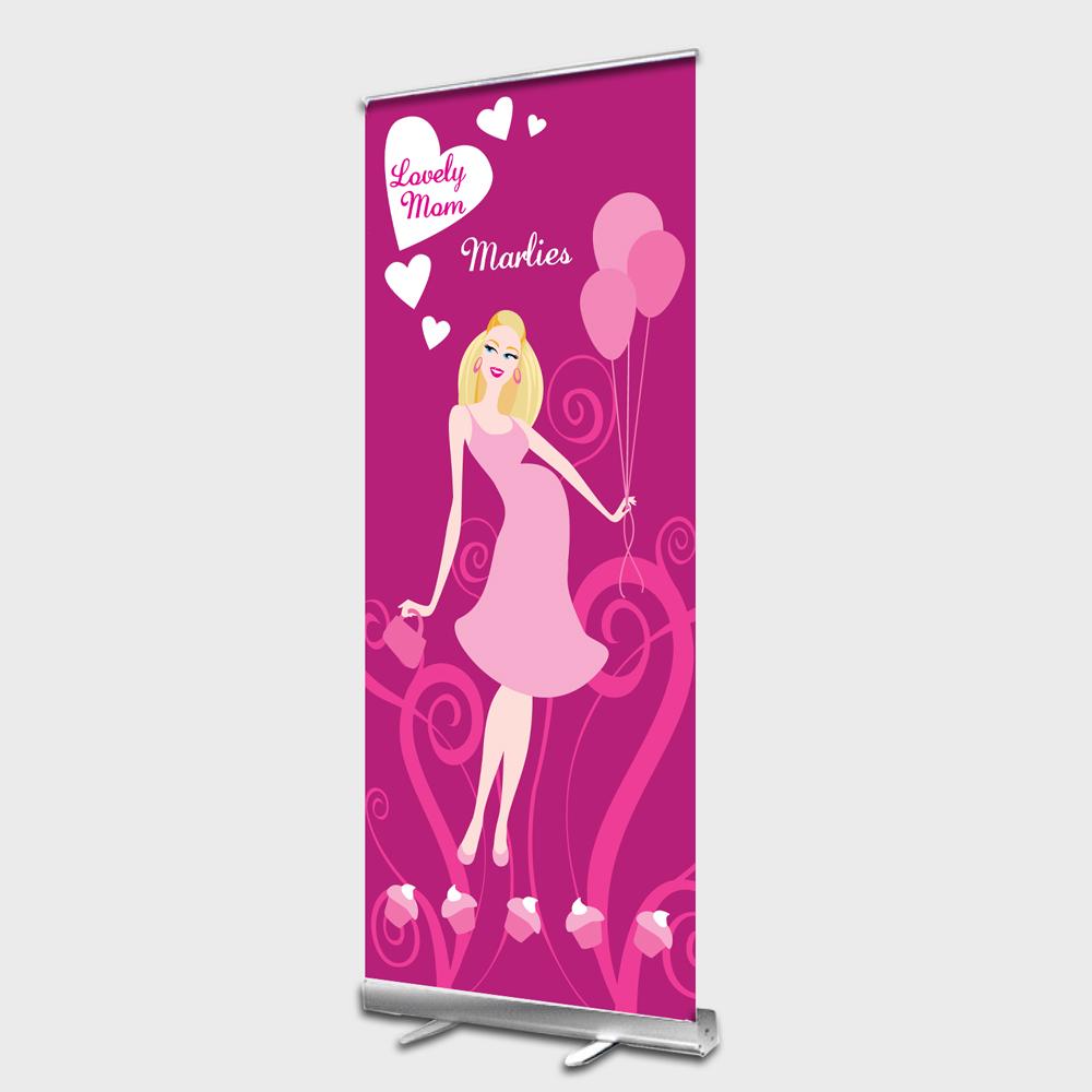 Lovely Mom roll up banner