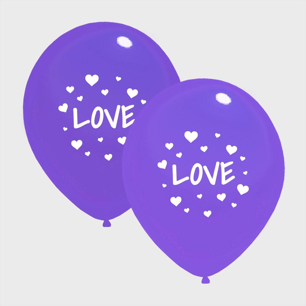 Paarse Love ballonnen