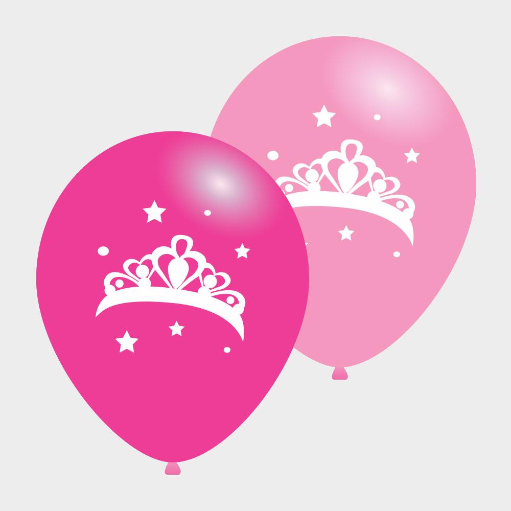 Prinses ballonnen donker en licht roze