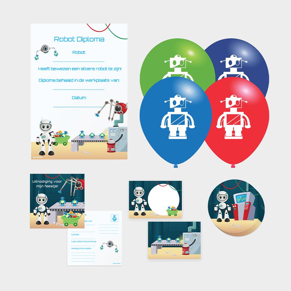 Kinderfeest Robot pakket medium