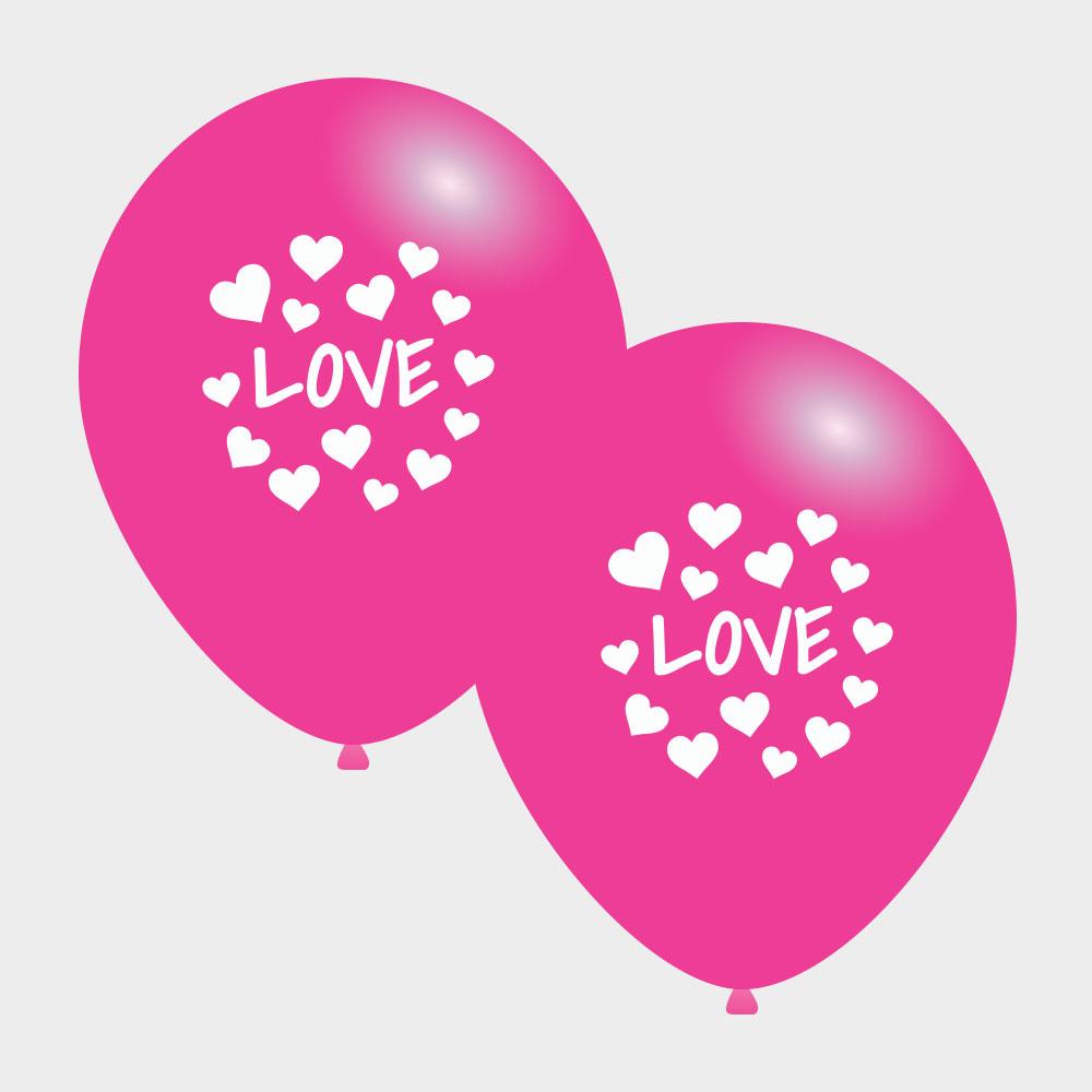 Roze Love ballonnen