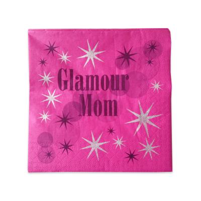 Roze glamour mom servetten