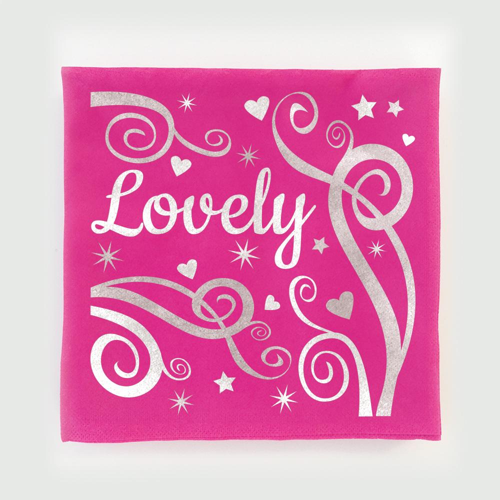 Servetten Lovely Mom Pink