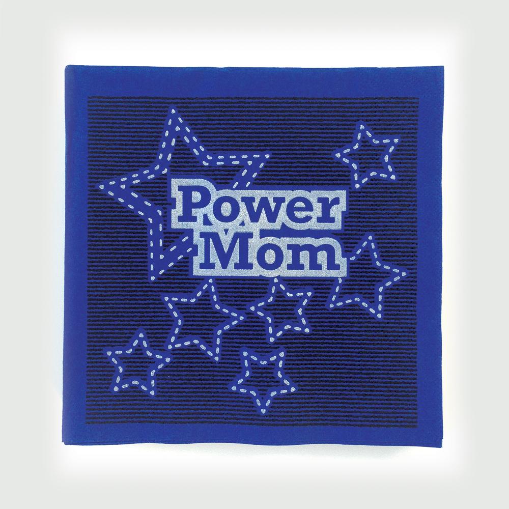 Donker blauwe Power Mom servetten
