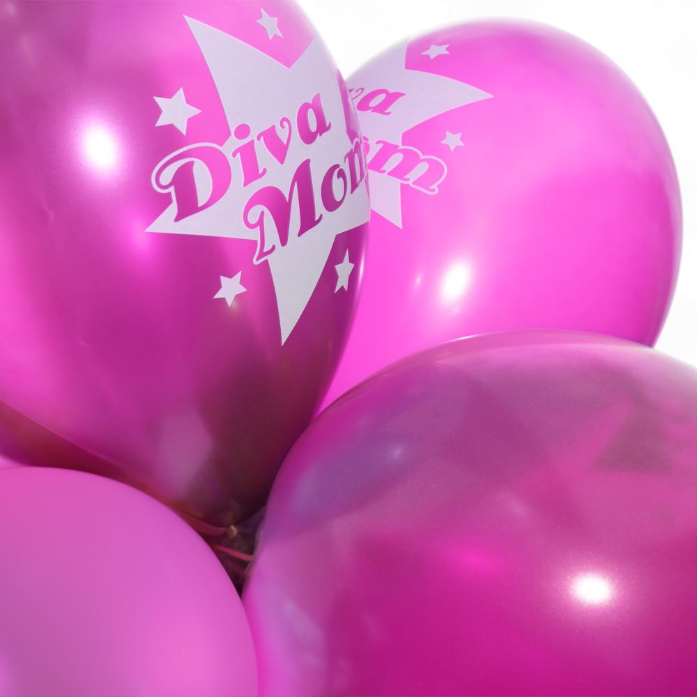 Roze Diva Mom ballonnen voor babyshower