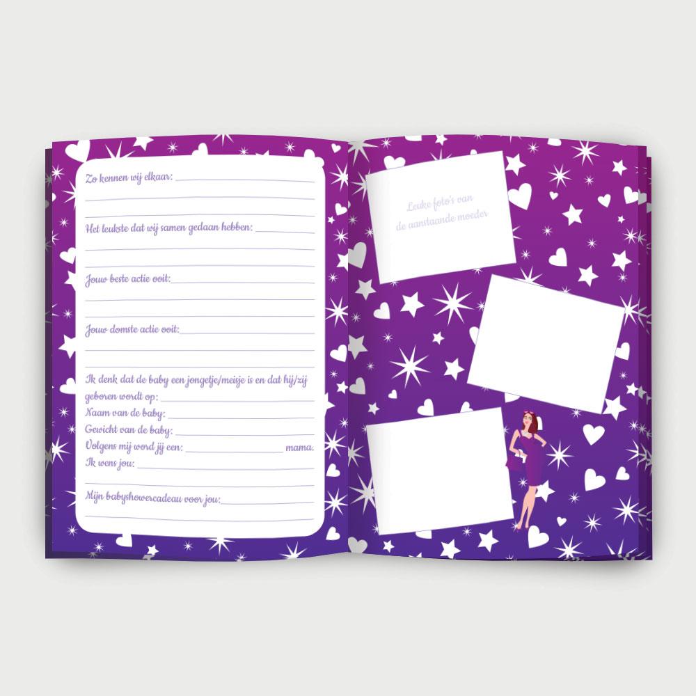 Binnenkant van het luxe vriendinnenboekje