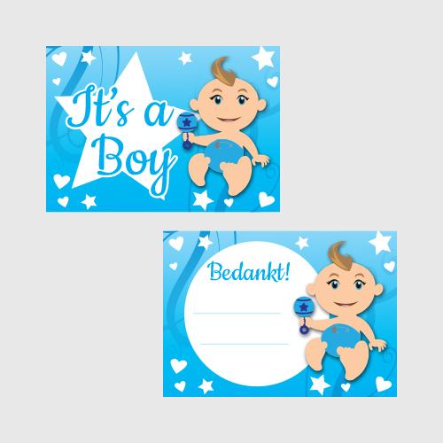 It's a Boy bedankkaartjes