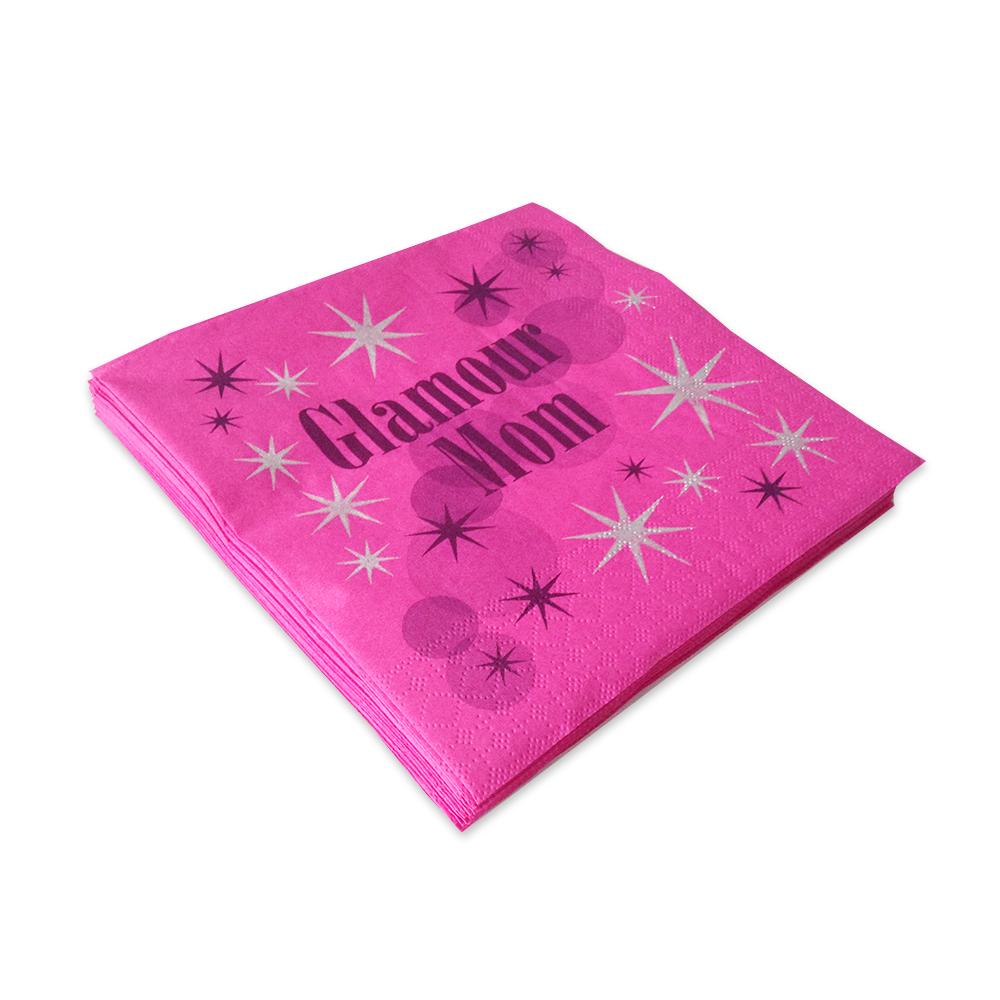 Stapel roze glamour mom servetten
