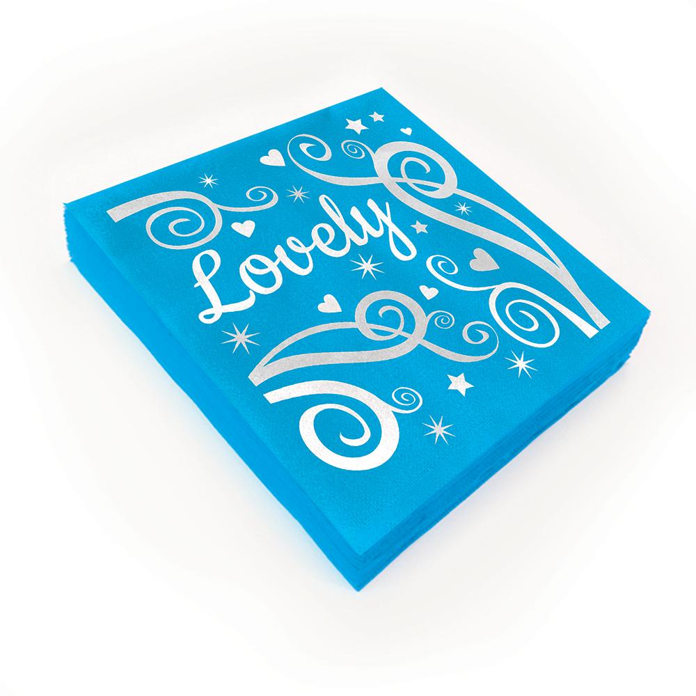 Blauwe lovely mom servetten