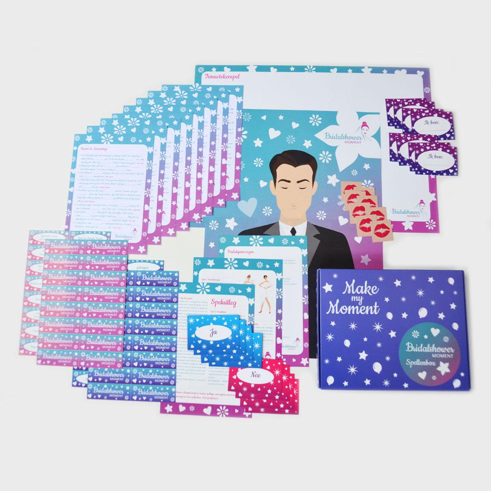 Bridalshower spellenbox van Make My Moment