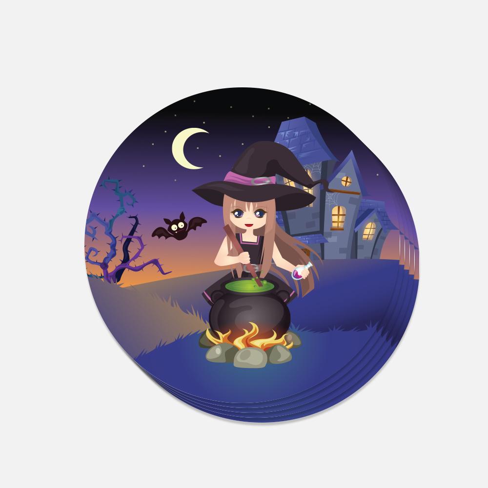 Griezel sticker met meisje