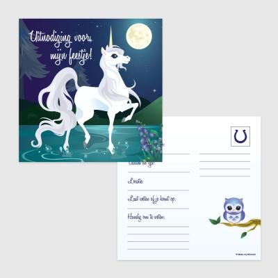 Eenhoorn uitnodigingen