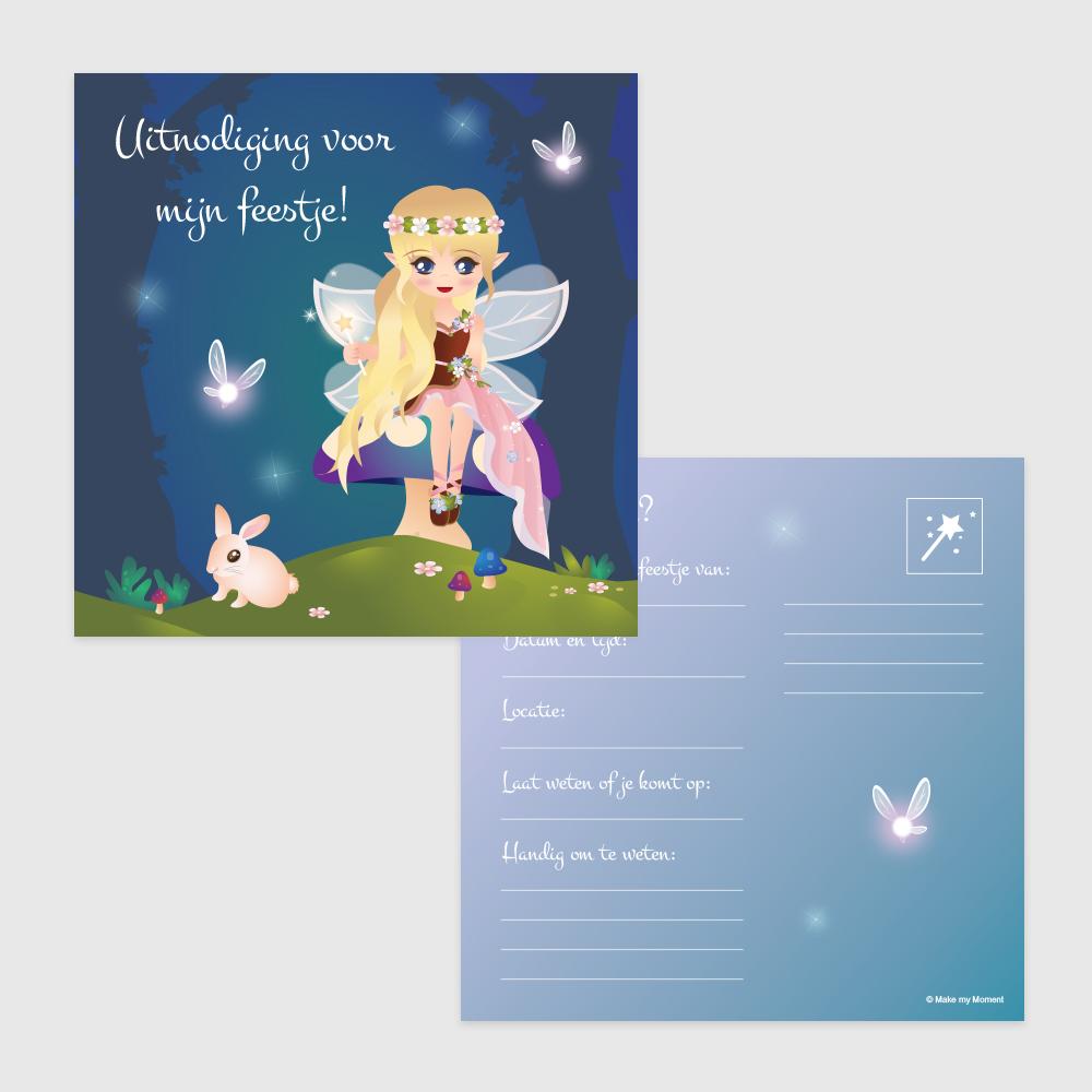 Elfjes uitnodigingen kinderfeest