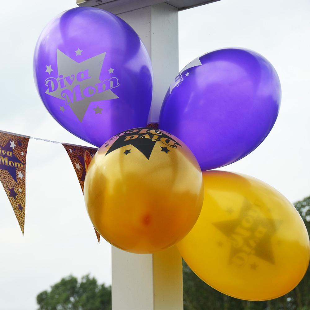 Versiering en servetten Diva mom ballonnnen