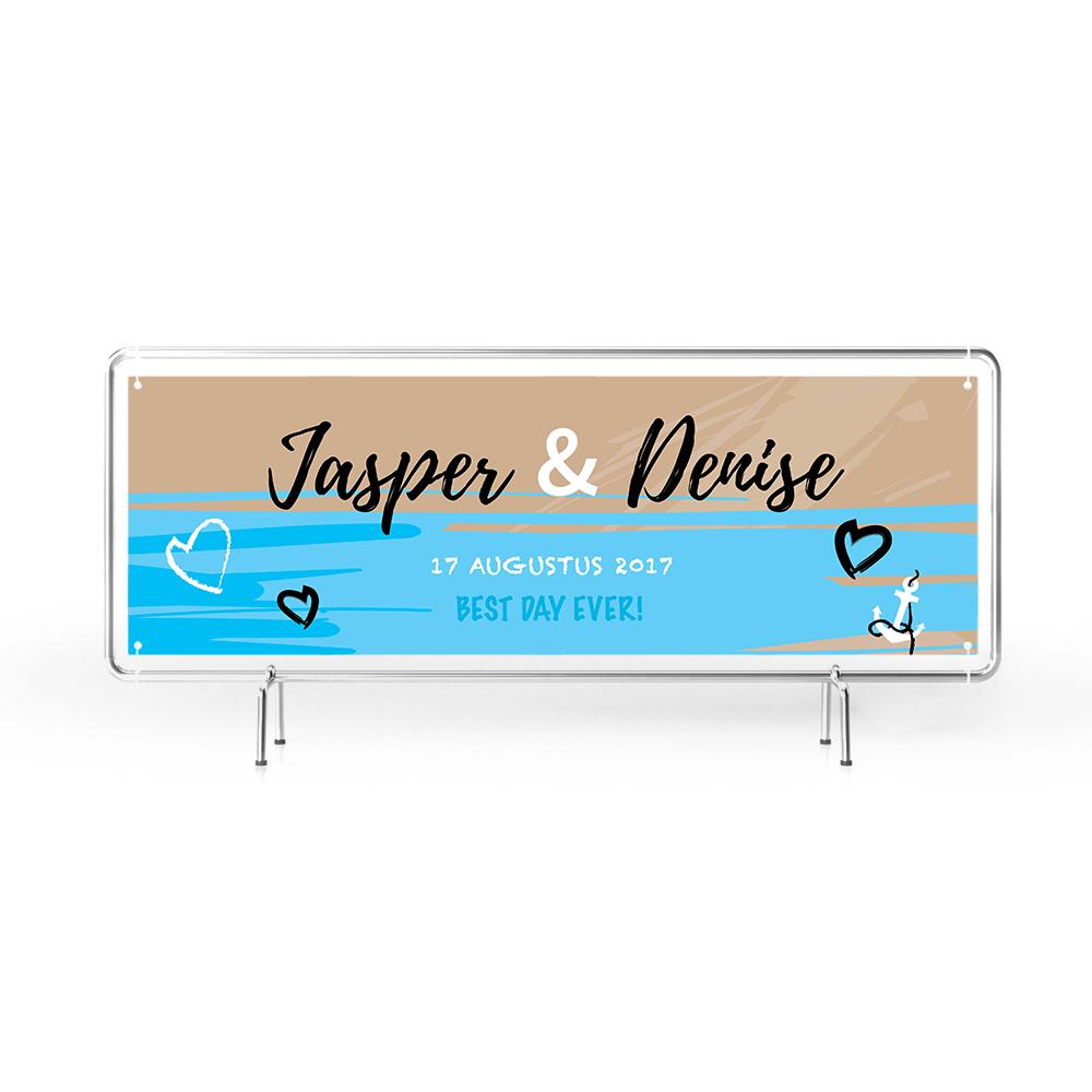 Spandoek Beach design met naam koppel
