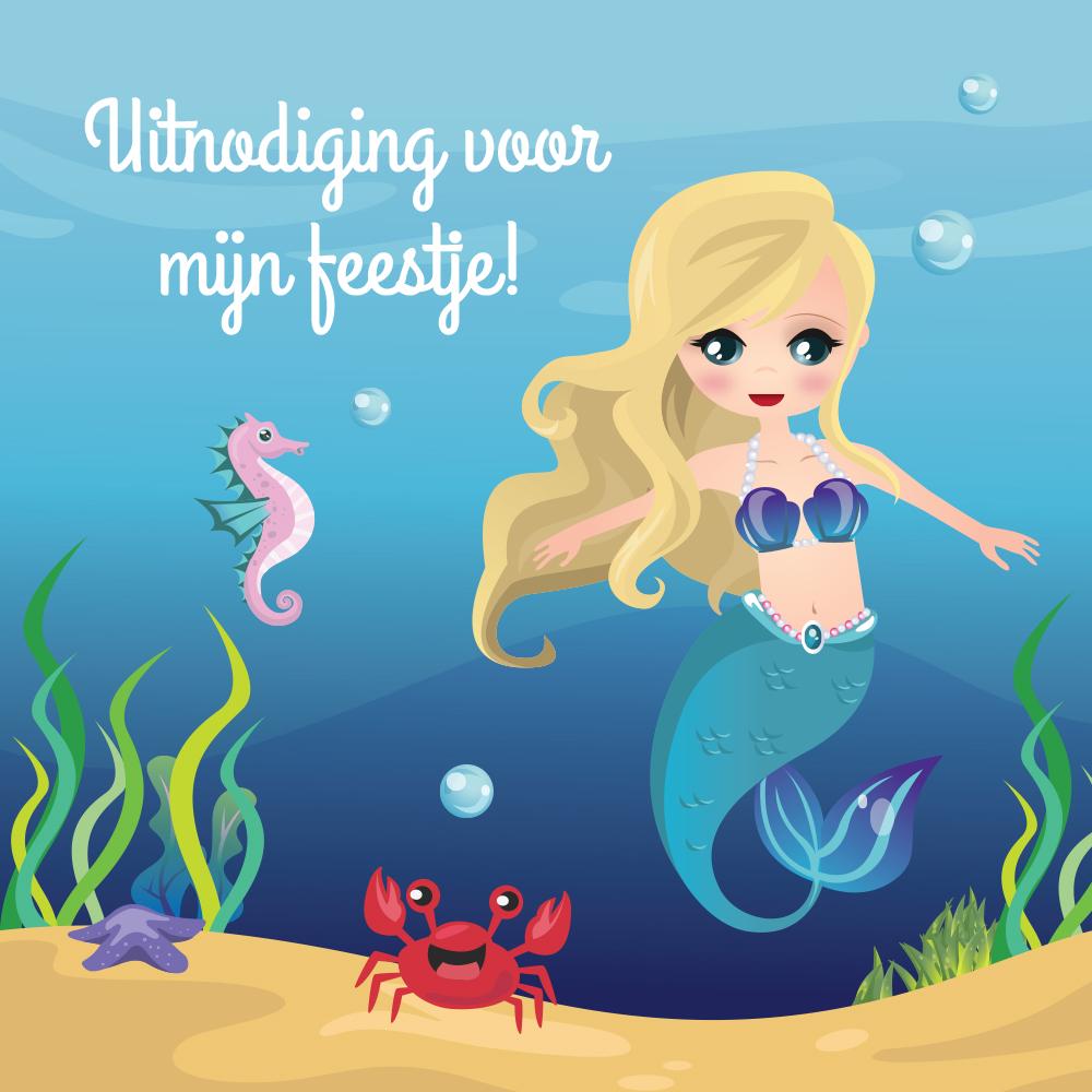 Zeemeerminnen uitnodigingen